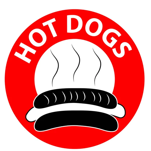 Simbolo Hot Dog Isolato Sfondo Bianco Illustrazione Vettoriale — Vettoriale Stock