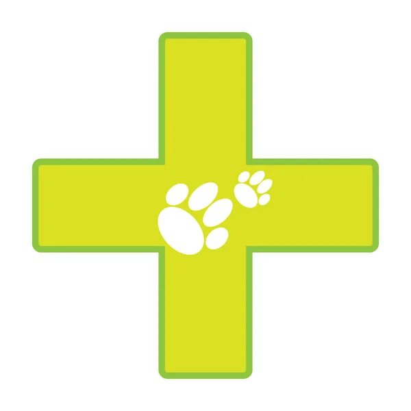 Logotipo Veterinario Aislado Sobre Fondo Blanco — Vector de stock