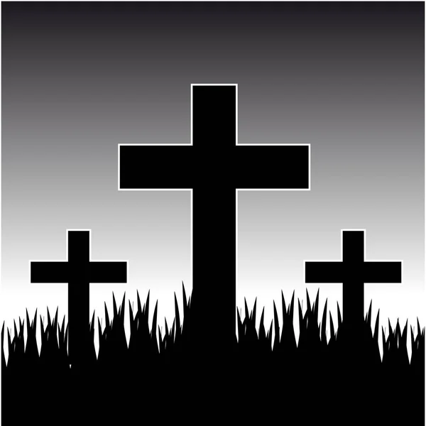Christliches Kreuz Glauben Und Religion Vektorillustration — Stockvektor