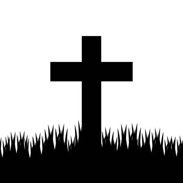 Christliches Kreuz Glauben Und Religion Vektorillustration — Stockvektor