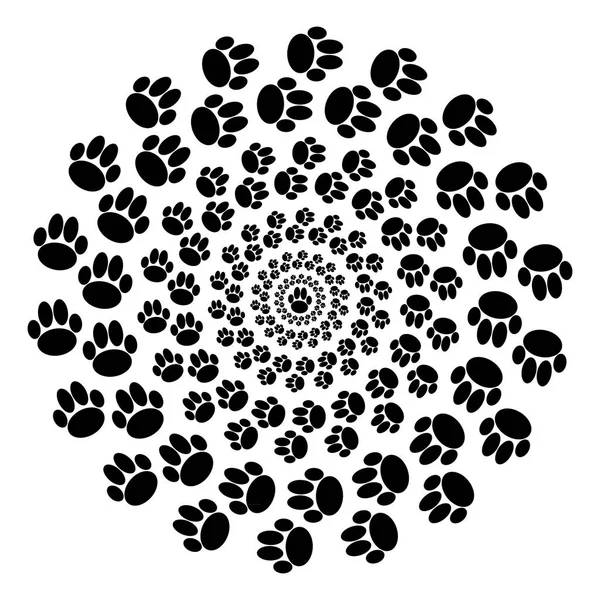 Dog Paws White Background Vector Illustration — Stock Vector