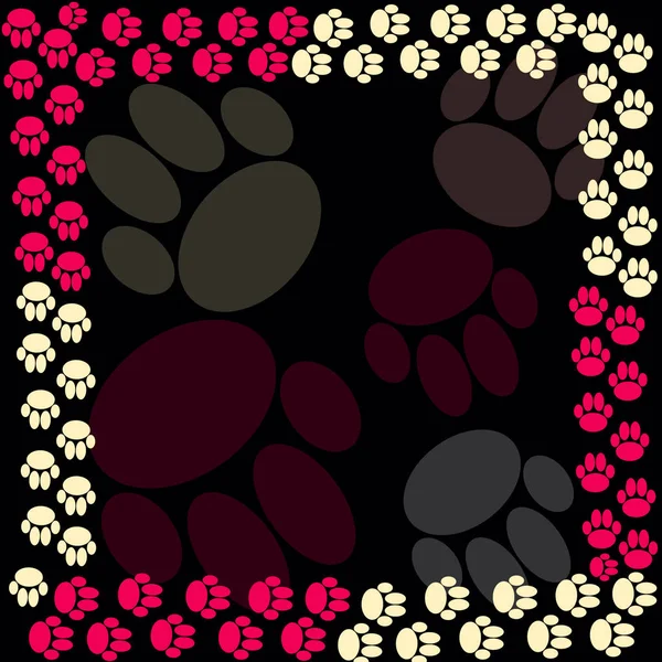 Dog Paws Background Vector Illustration — Stock Vector