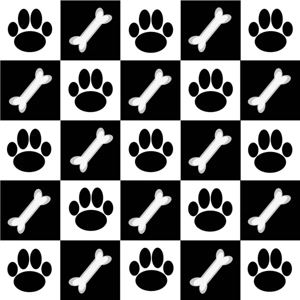 Échecs Avec Pattes Chien Illustration Vectorielle — Image vectorielle