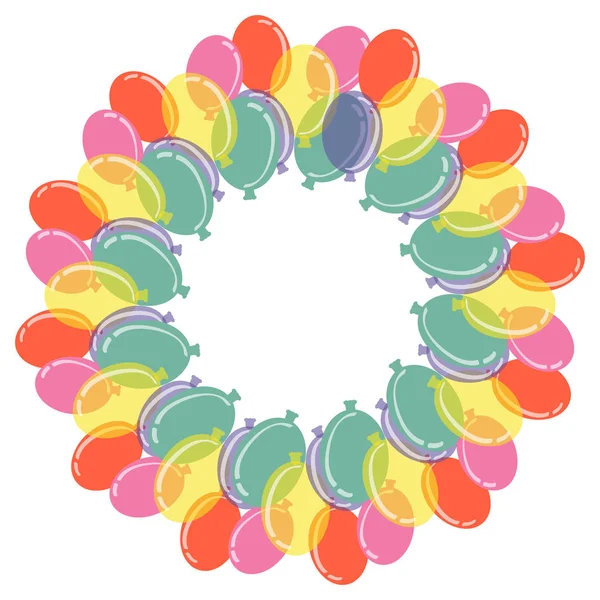Kleur Ballonnen Witte Achtergrond Vectorillustratie — Stockvector