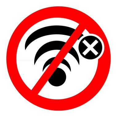 Hiçbir sinyal simgesi. Vektör çizim.