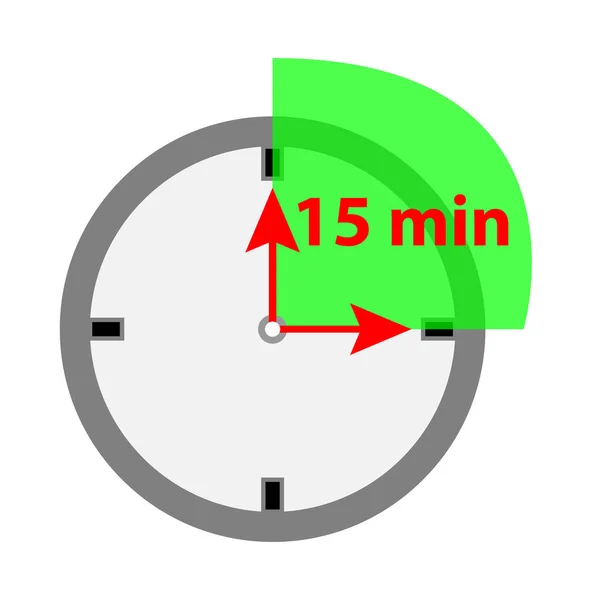Icône Minuterie Minutes Isolée Sur Fond Blanc Illustration Vectorielle — Image vectorielle