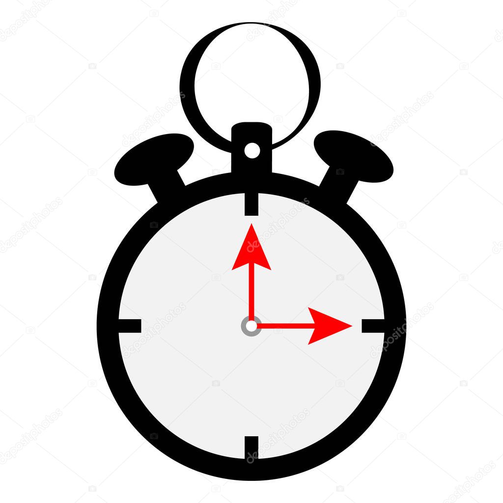 Timer,stopwatch icon isolated on white background. Vector illustration.