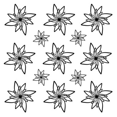 Çiçek desen beyaz m.ö.'izole. Vektör çizim