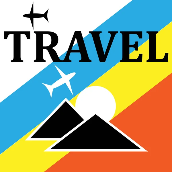 Travel - sign and symbols for traveling concept.