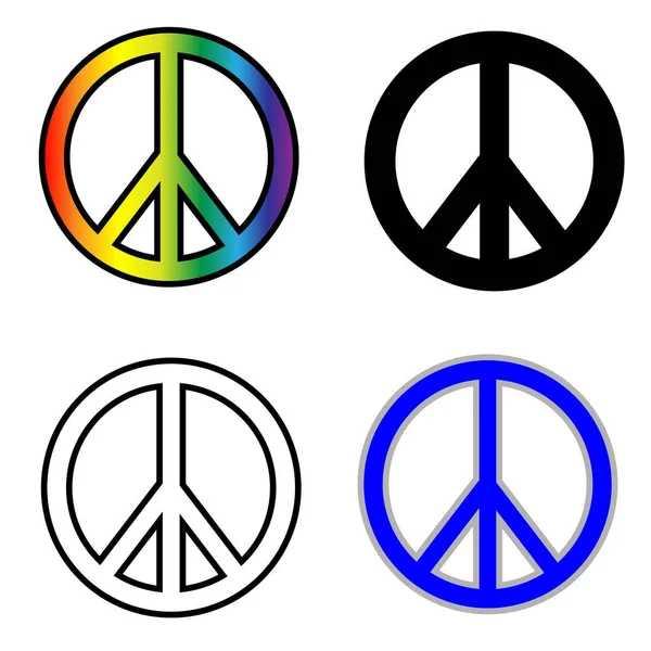 Symboles de paix isolés sur fond blanc-symbole-signe — Photo