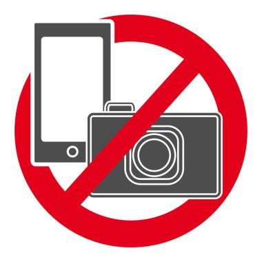 Hiçbir kamera ve cep telefonu sembolü