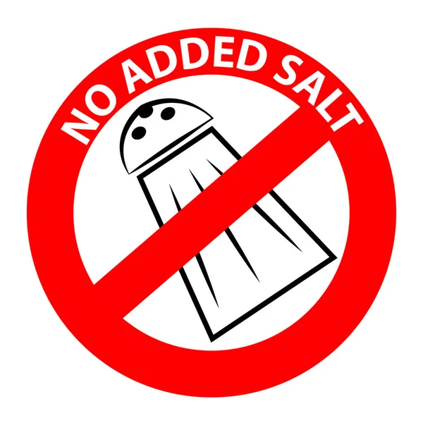 Símbolo sin sal añadido — Vector de stock