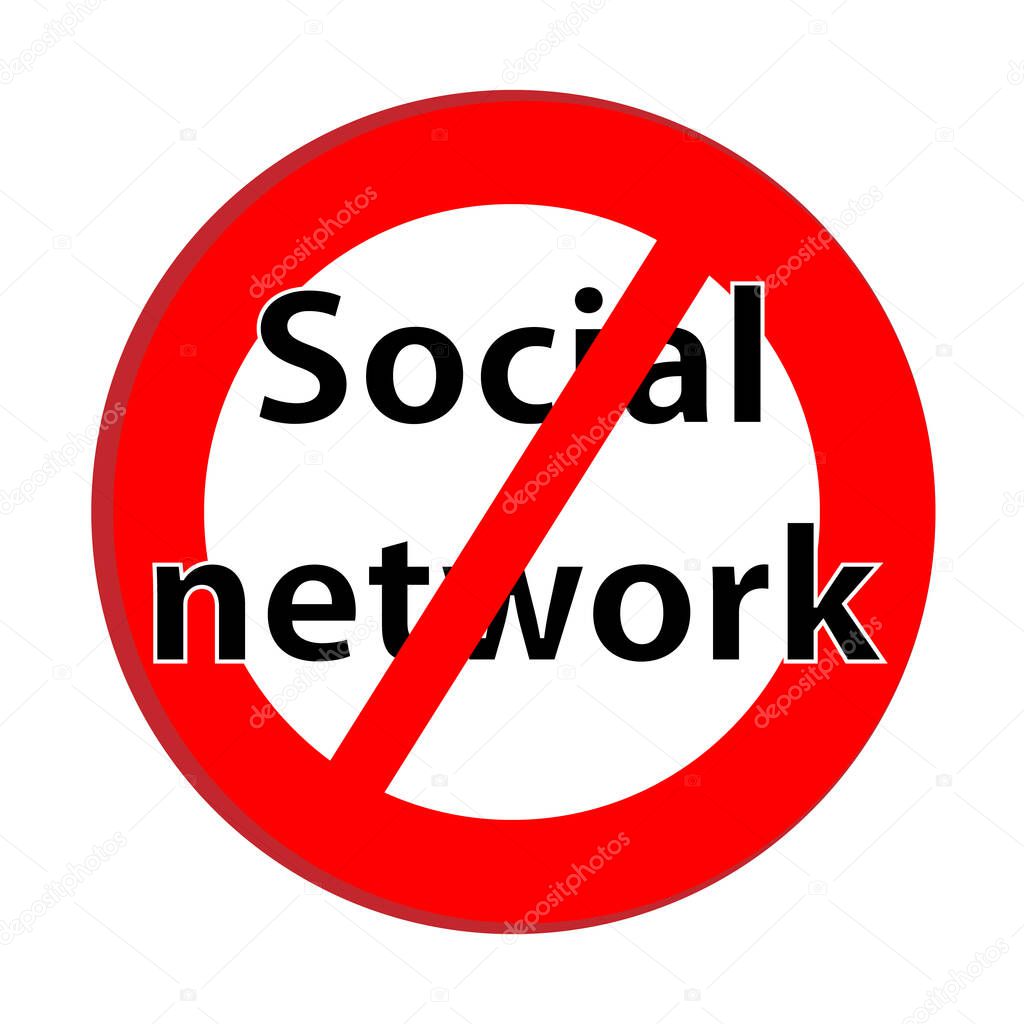 No social network symbol isolated on white backgroun