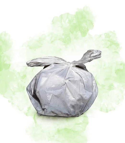 Zero Waste Rubbish Bin Made Plastic Unofficial Clandestine Depot Lack — Stock Photo, Image