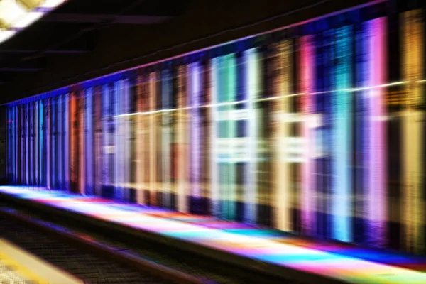 Abstract View Motion Blurred Underground Belgium — Stock Photo, Image
