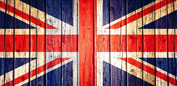 Vereinigtes Königreich beflaggte Zaun — Stockfoto