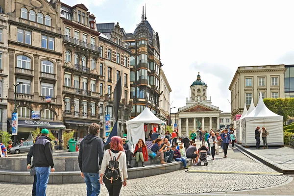 布鲁塞尔夏季节，比利时布鲁塞尔 免版税图库照片