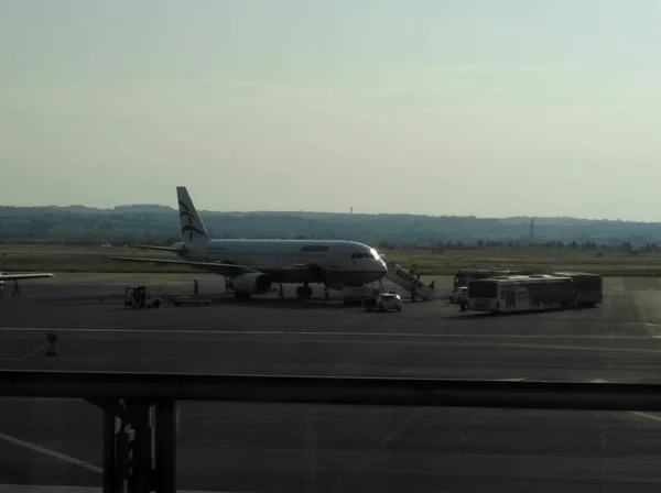 Bandar Udara Internasional Thessaloniki Yunani — Stok Foto