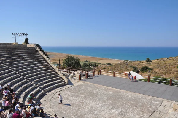 Кюрію Стародавній Театр Куріона Лімассола Кіпр — стокове фото