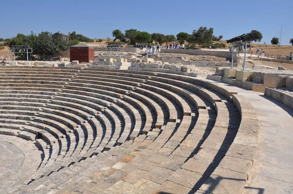 Кюрію Стародавній Театр Куріона Лімассола Кіпр — стокове фото
