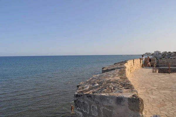 Het Middeleeuwse Kasteel Van Larnaca Larnaka Cyprus — Stockfoto