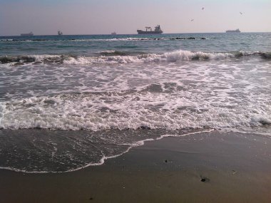 Kıbrıs'ta güzel Limasol Beach