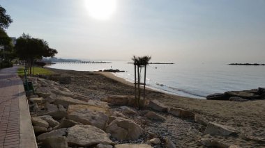 Kıbrıs'ta güzel Limasol Beach