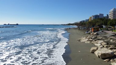 Kıbrıs'ta güzel Limasol Beach