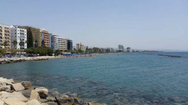 Kıbrıs'ta güzel Limasol Beach