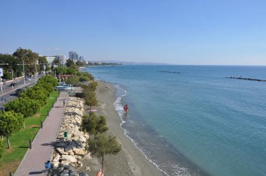 Kıbrıs'ta güzel Limasol Beach