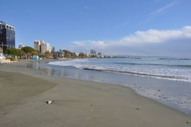 Kıbrıs'ta güzel Limasol Beach