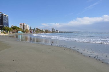 Kıbrıs'ta güzel Limasol Beach