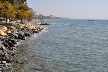 Kıbrıs'ta güzel Limasol Beach