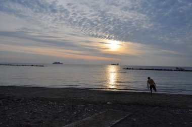 Kıbrıs'ta güzel Limasol Beach