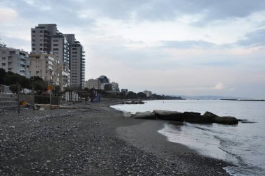 Kıbrıs'ta güzel Limasol Beach