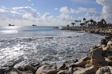 Kıbrıs'ta güzel Limasol Beach