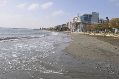 Kıbrıs'ta güzel Limasol Beach