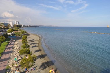 Kıbrıs'ta güzel Limasol Beach