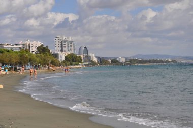 Kıbrıs'ta güzel Limasol Beach