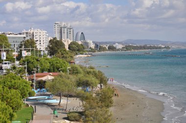 Kıbrıs'ta güzel Limasol Beach