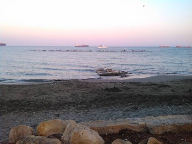 Kıbrıs'ta güzel Limasol Beach