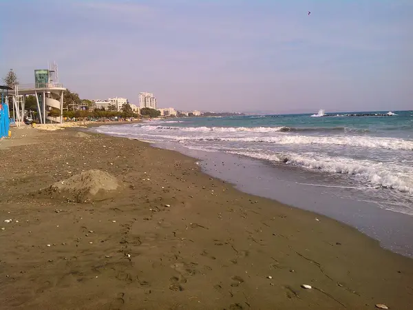 Der Schöne Limassol Strand Zypern — Stockfoto