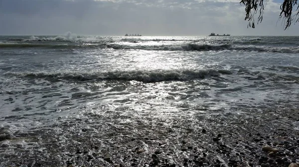 Der Schöne Limassol Strand Zypern — Stockfoto