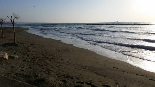 Der Schöne Limassol Strand Zypern — Stockfoto