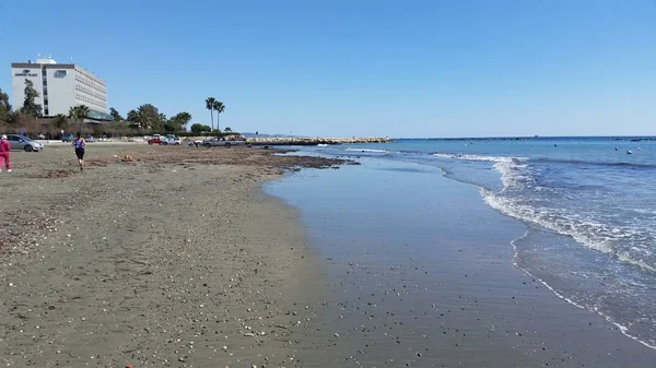 Strandtól Limassol Ciprus — Stock Fotó