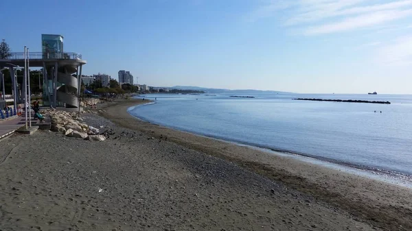 Der Schöne Limassol Strand Zypern — Stockfoto