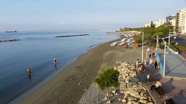 Der Schöne Limassol Strand Zypern — Stockfoto