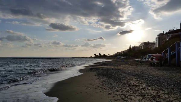 Bela Praia Limassol Chipre — Fotografia de Stock