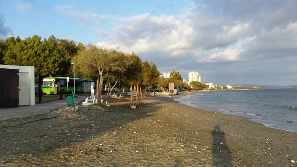 Den Vackra Stranden Limassol Cypern — Stockfoto