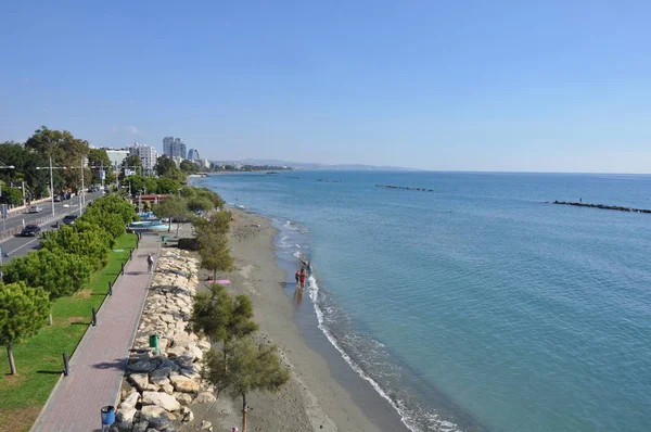 Strandtól Limassol Ciprus — Stock Fotó